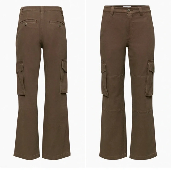 Aritzia TNA Troop Cargo Pant in Dark Brown Size 6 - Picture 2 of 9